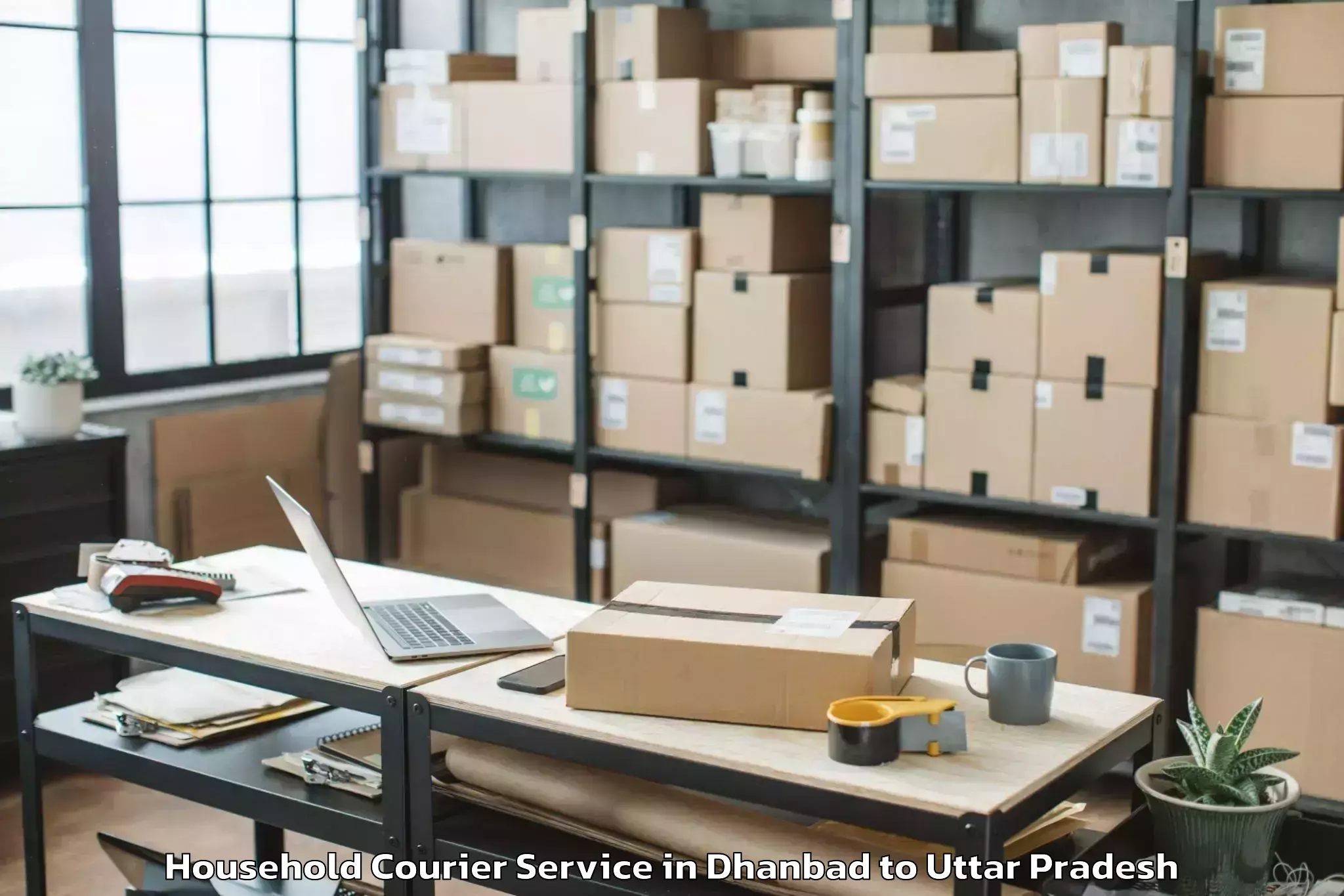 Book Your Dhanbad to Firozabad Household Courier Today